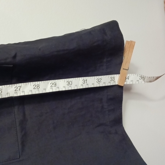 🏷5/25 Black Button Down Trench Coat Medium Box 10 - Picture 5 of 6